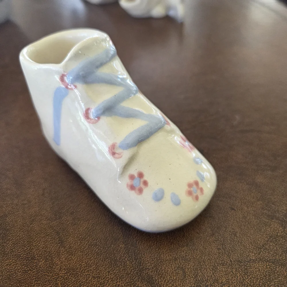 Vintage Baby Shoe Ceramic Planter